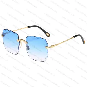Sun glasses rimless Popular square lady girl gift Fashion Metal women Sunglasses