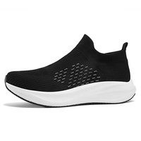 Chaussures de sport unisexe polyvalentes en maille respirante, antidérapantes, à enfiler, style chaussette, en maille tricotée respirante, solides, toutes saisons