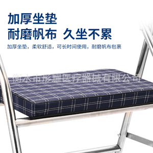 Stainless Steel <b>Walker</b> With <b>Seat</b> Foldable <b>For</b> Elderly And Disabled Rehabilitation Training Blue Black Version - Product Image 4