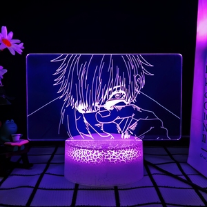 <span class=keywords><strong>Prix</strong></span> de gros, adorable lampe de nuit 3D d'anime Gojo Satoru, option de logo personnalisé, lampe décorative à <span class=keywords><strong>changement</strong></span> de couleur 7 couleurs pour chambres à coucher - Product Image 3