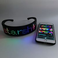 Lunettes LED intelligentes contrôlées par application, rechargeables par USB, avec affichage défilant, personnalisables, pour messages DIY, lunettes lumineuses pour fêtes