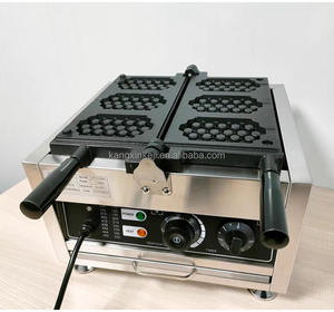 Palos eléctricos comerciales Honeycomb 110V y 220V 1500W Máquinas de comida rápida <span class=keywords><strong>Gofrera</strong></span> Waffle Maker Machi - Product Image 4
