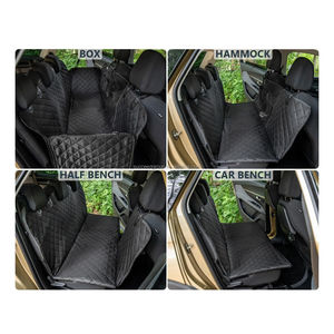 Housse de siège de voiture imperméable antidérapante pour banc arrière compatible avec l'extension de siège arrière pour chiens avec ceinture de sécurité - Product Image 4