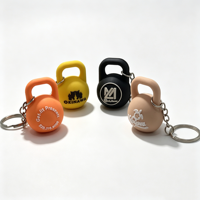 Porte-clés Kettlebell 3D en PVC avec Logo Personnalisé, Mignon et Compact, Idéal pour l'Entraînement et les Cadeaux Promotionnels pour Hommes et Femmes, Faible MOQ