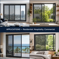 Ventanas Corredizas de Aluminio, Tamaños Personalizados, Diseño Horizontal, Ventana Corrediza de Aleación de Aluminio, Acabado Duradero con Recubrimiento en Polvo para Hogares