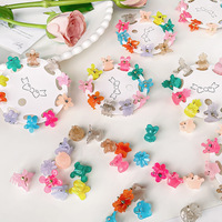 Jepit Rambut Anak 10 Buah Desain Bunga Mini Plastik Warna Jelly Manis Lucu untuk Pesta