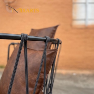 Poltrona di Design Europeo, Divano Contemporaneo per Soggiorno, Sedia Unica per il Tempo Libero, Telaio <span class=keywords><strong>in</strong></span> Acciaio Inox, Poltrona da Esterno <span class=keywords><strong>in</strong></span> Tessuto PU per Hotel - Product Image 6