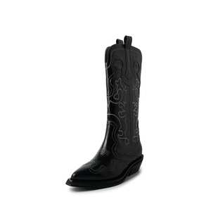 <span class=keywords><strong>Bottes</strong></span> de cowboy western rétro brodées à bout pointu, nouvelle collection Printemps-Été 2026, à talon épais, style Knight, mi-mollet, antidérapantes pour femme - Product Image 5