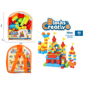 Children'<strong>s</strong> Backpack Changeable Large Particle Building <strong>Blocks</strong> Assemble 88pcs Set Early Education Kindergarten Plastic Toys - Product Image 6