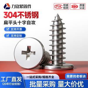 Tornillo Autorroscante de Acero Inoxidable 304 Li Ming M2 M3 M4 M8, Cabeza Plana, Cabeza Phillips, Uso Industrial - Product Image 3