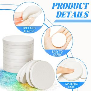 Éponge de maquillage ronde écologique en mousse lavable pour les yeux et le visage, applicateur de poudre, mélangeur de fond de teint - Product Image 3