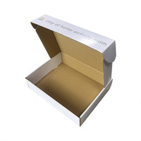Boîte d'expédition pliable blanche personnalisée avec intérieur doublé en kraft et couvercle rabattable pour les petites entreprises fournisseuses d'emballages d'expédition
