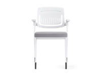 Chaise blanche pour visiteurs, chaise d'étudiant pour salle de classe intelligente, chaise pliante pour conférence et formation, chaise de négociation commerciale