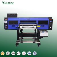 Imprimante DTF numérique UV 2-en-1 Yinstar 24 pouces, nouvelle machine d'impression d'étiquettes en feuille d'or format A4 A3 avec trois têtes d'impression