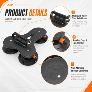 <span class=keywords><strong>Portabicicletas</strong></span> Universal para Techo de Auto con <span class=keywords><strong>Ventosa</strong></span> Manual de 6 Pulgadas, Fácil Instalación sin Herramientas - Product Image 5