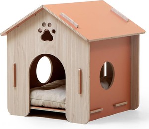 Maison pour chien en bois détachable très populaire, écologique, personnalisable, vente en gros pour animaux de compagnie, pour l'intérieur et l'extérieur, petits animaux - Product Image 1