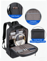 Sac à dos pour ordinateur portable personnalisable, durable, grande capacité, extensible, avec port USB, pour les trajets quotidiens, les voyages d'affaires et le bureau