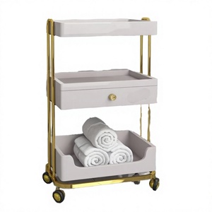 YADA Modern Metal Multifunction Salon <b>Trolley</b> with 4 Wheels for Commercial Use - Product Image 2
