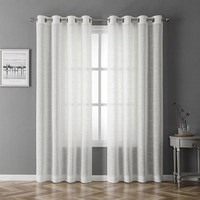Rideaux Voile 100% Polyester à Motif Personnalisé, à Œillets, Filtrant la Lumière, pour Salon, Chambre et Décoration Intérieure