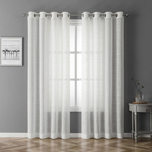 Rideaux Voile 100% Polyester à Motif Personnalisé, à Œillets, Filtrant la Lumière, pour Salon, Chambre et Décoration Intérieure - Product Image 3