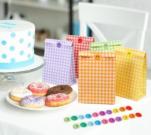Kraft Paper Party Favor Color Polka Dot Recyclable Customized Size Gift Bags for Birthday Baby Shower <b>Wedding</b> - Product Image 5