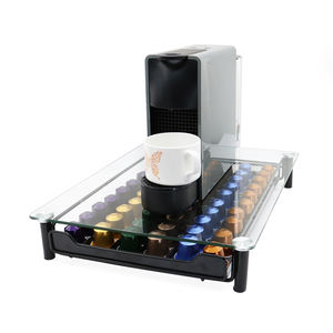 Tiroir de <span class=keywords><strong>rangement</strong></span> <span class=keywords><strong>Nespresso</strong></span> Vertuoline en verre trempé cristal, Design peu encombrant, support pour <span class=keywords><strong>Capsules</strong></span> organisateurs, 60 dosettes - Product Image 1