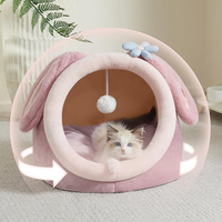 Vente en gros de lits pour animaux de compagnie personnalisés, couverts et intérieurs, pour l'hiver, avec porte, confortables, douillets et apaisants, pour chiens et chats