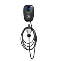 Wattzing 11kW Ev-lectrons Nuevo Cargador Portátil para Vehículos Eléctricos con Interfaz Tipo 2, Pistola de Carga de 220V para Coches Eléctricos, Punto de Carga de Montaje en Pared 24