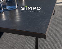 SIMPOLIFESTYLE Mobilier d'extérieur haut de gamme pour complexe hôtelier, Ensemble de canapé d'angle compact en aluminium et tissu tressé pour terrasse, jardin et hôtel, modèle ARRAY