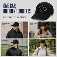 Casquette de baseball en jean noir avec broderie abstraite pour le streetwear décontracté quotidien, le sport en plein air, chapeau à 6 panneaux et visière incurvée
