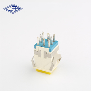 17x17 dpt 2nc 8 पिन लेचिंग स्क्वायर पुश बटन सफेद आवास के साथ स्विच - Product Image 4