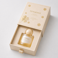Flacons de parfum en verre personnalisés de luxe transparents de 30 ml, 50 ml, 100 ml, emballage de flacons de parfum chinois avec boîte ronde