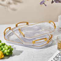 Plateaux de rangement créatifs et écologiques en plastique pour snacks, fruits, bijoux, parfums et cosmétiques – Utilisation moderne et luxueuse pour les fêtes