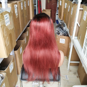 Perruque en cheveux humains lisses 100% vierges brésiliens, couleur T1B/99J, avec partie en dentelle <span class=keywords><strong>13X4X1</strong></span>, pour femmes, vente en gros - Product Image 6