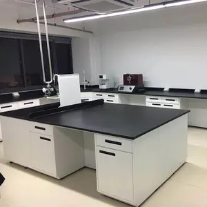 Meja Lab Baja Kelas Tinggi dengan Worktop Resin Epoksi, Bagus untuk Tahan Kimia Tahan Gores