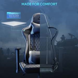 Chaise de jeu d'ordinateur de Massage en cuir Pu pliable noir Offre Spéciale pas cher Silla <span class=keywords><strong>Gamer</strong></span> Racing chaises de jeu avec <span class=keywords><strong>accoudoir</strong></span> 2D - Product Image 2