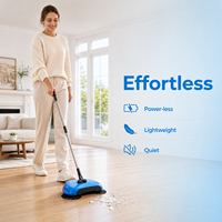BNcompany Balai manuel portable en gros avec brosses à poils rotatives doubles pour le nettoyage des sols durs à la maison