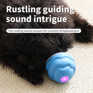 Intelligent Electric Pet Toy <b>Ball</b> Blue Automatic Interactive <b>Dog</b> Cat Entertainment Chew Toy PCTPR Material 203g - Product Image 3