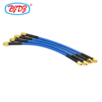 Prise mâle SMA d'approvisionnement d'usine à prise mâle SMA pour RG141 RG402 gaine bleue fil RF assemblage de câble d'extension de cavalier en queue de cochon RF