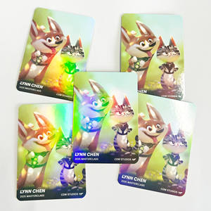 低MOQ高級ホログラフィックレインボーカラフルな挨拶名刺カスタマイズロゴホログラフィックフィルムラミネートギフト郵便カード - Product Image 2