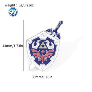 ชุดเข็มกลัดดาบรูปปีกไททันโจมตีการ์ตูนมังงะป้ายโลหะอนิเมะ - Product Image 2