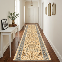 Tapis de couloir sur mesure, tapis persan vintage, tapis en polypropylène haute densité doux pour escalier et allée d'hôtel