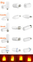 Modèle complet E27 E26 E14 E12 ampoule de flamme 85-265V LED effet de flamme ampoules de feu scintillant émulation décor lampe à LED