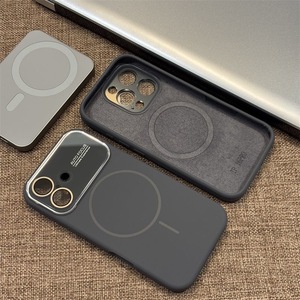 Custodia Minimalista Monocolore per <span class=keywords><strong>iPhone</strong></span> 17 Pro Max 15 <span class=keywords><strong>12</strong></span>, <span class=keywords><strong>Cover</strong></span> Protettiva Antiurto in <span class=keywords><strong>Silicone</strong></span> Liquido con Retro Magnetico - Product Image 3