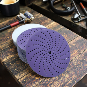 Sanding Discs/Round <strong>Hook</strong> <strong>and</strong> <strong>Loop</strong> Sandpaper Metal|Wood|Automotive Repair/Durability &amp; Flexibility Polyester Film 6inch 120Grit - Product Image 1