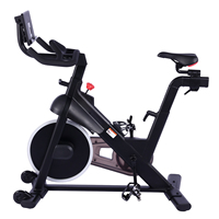 Vélo d'entraînement d'intérieur avec volant d'inertie de 12 kg, transmission par courroie, écran LCD pour afficher le temps, la vitesse, la distance et les calories, vélo de spinning pour entraînement à domicile