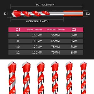 Nanrui Triangular Step Drill Bits Metric Size For Metal Wood Plastic Drilling - Product Image 2