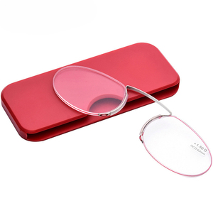 Lunettes de lecture à clipser, sans monture, ultra-légères, mini-format, pour seniors ; lunettes de lecture grossissantes à clipser de type carte - qualité supérieure - Product Image 1