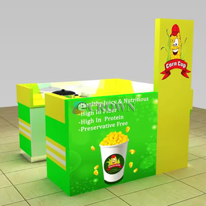 Bar Kiosk Coffee Bakery <strong>Swiss</strong> Cafe Design Coffee bar Mall With Straight bar Kiosk Coffee Bakery Snack Display Design OEM - Product Image 5