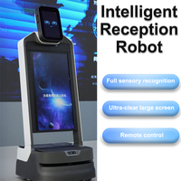China Pantalla de publicidad de alta tecnología Robot inteligente Robot de recepción para restaurante Hotel Mall Robot humanoide de guía